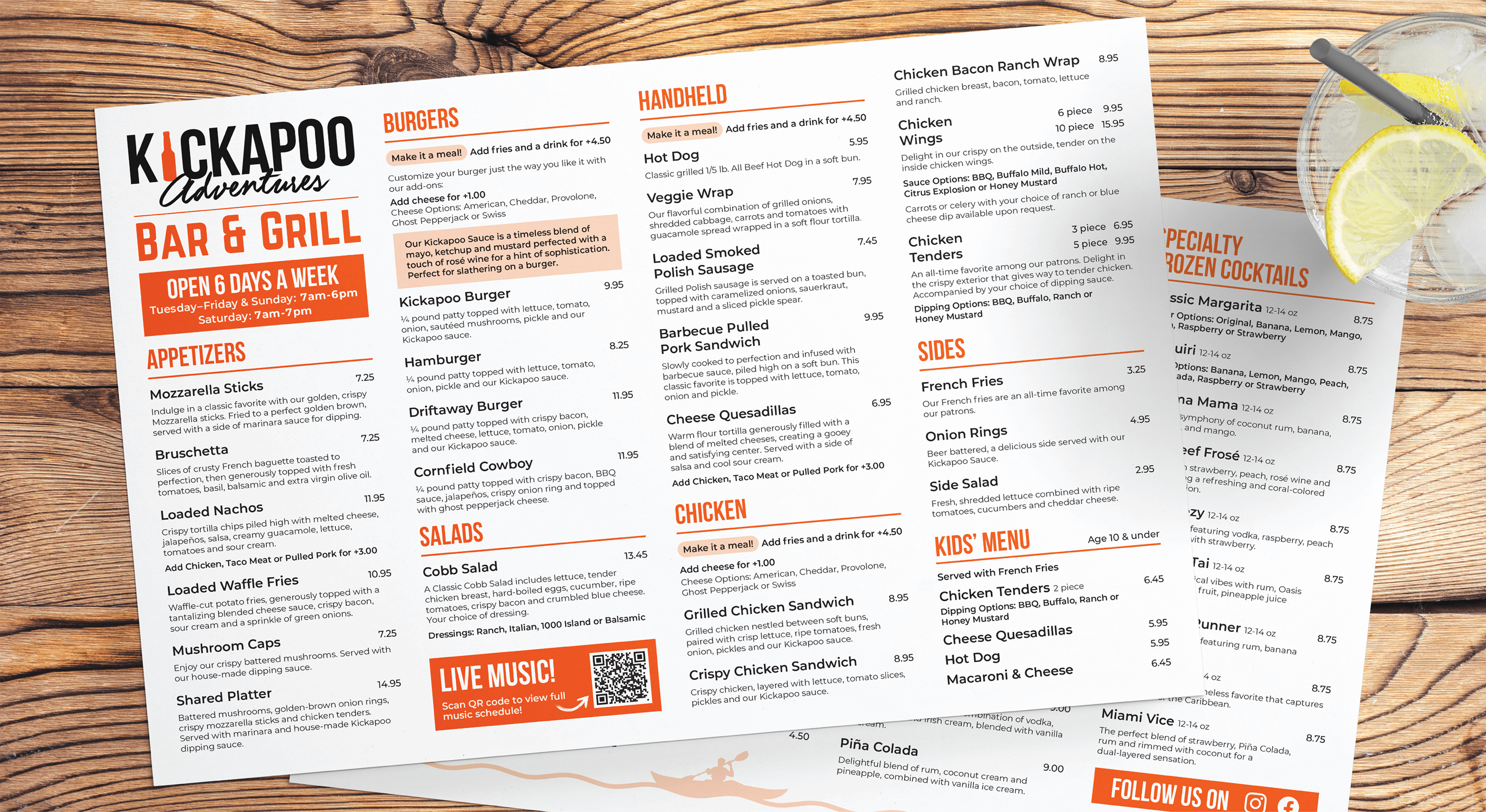 Kickapoo Menu Mockup 1
